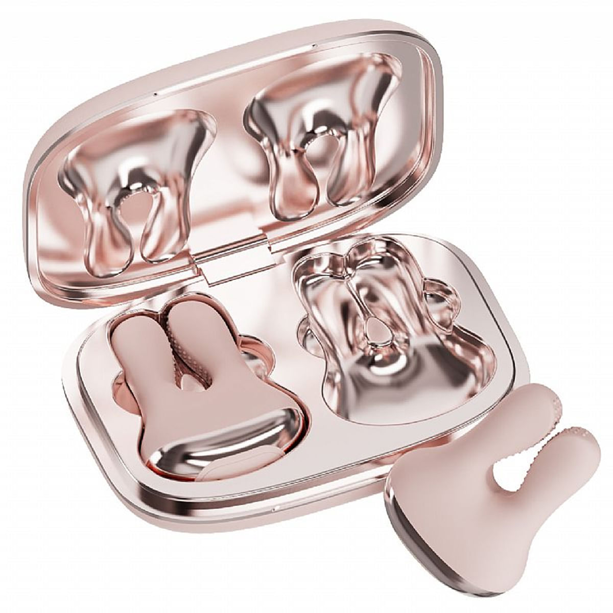 Rabbit Pods Estimulador de Mamilos com 4 Modos de Vibração e Case Sexy Import Rabbit Pods Estimulador de Mamilos com 4 Modos de Vibração e Case Sexy Import