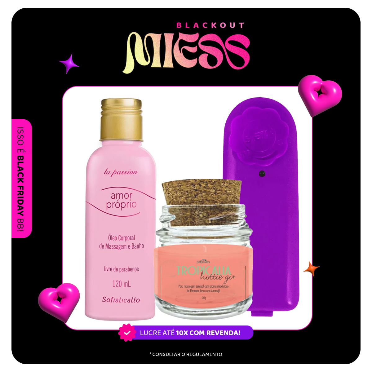 Kit Promocional com Oleo Amor Proprio Tropicália Vela e Bullet - 1 Kit Por Cliente