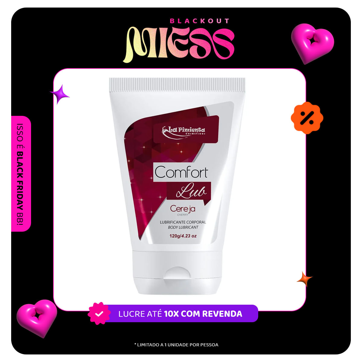 Comfort Lub Lubrificante Corporal 120g La Pimienta Promocional