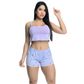 Pijama Shorts e Cropped Estampado Hot Love