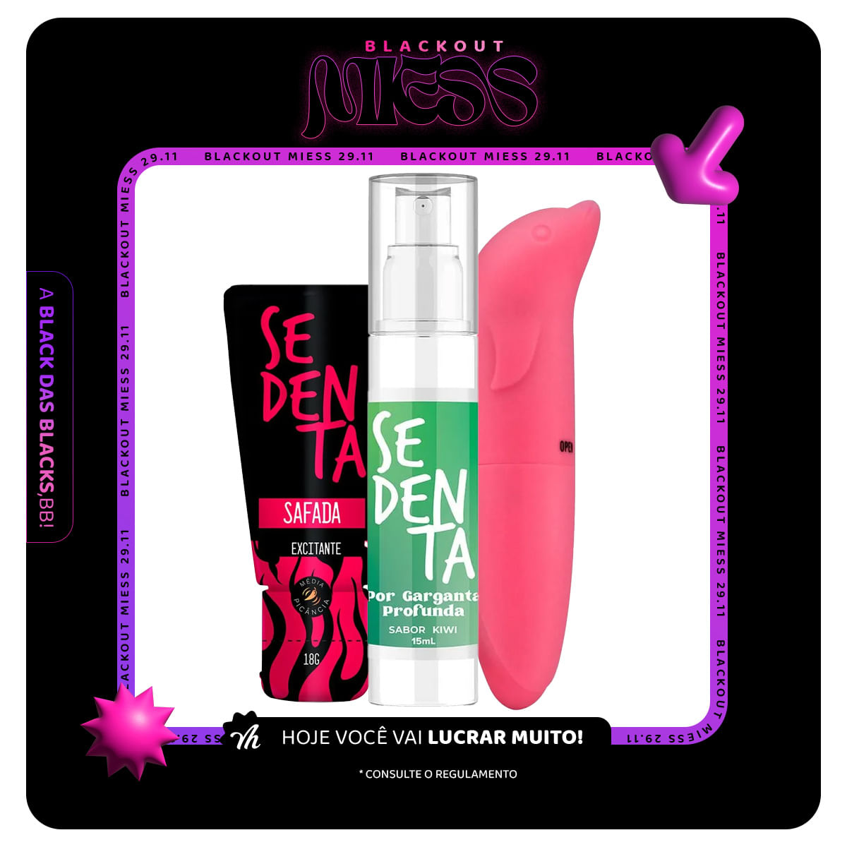 Kit Promocional Sedenta Profunda Kiwi Sedenta Safada e Vibrador Ponto G Aveludado - 10 Por Cliente