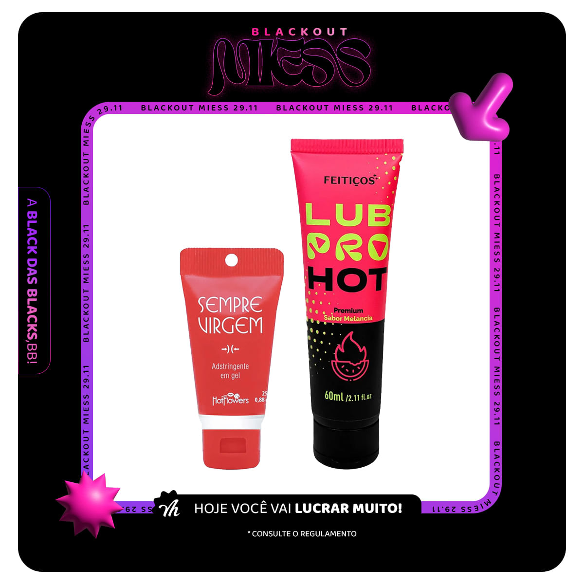 Kit Promocional com Sempre Virgem e LubPro Hot
