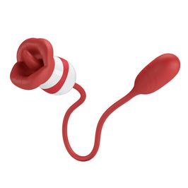 Vibrador Duplo Flexível com Língua e Bullet com 5 modos de movimento Aliyah Vip Mix