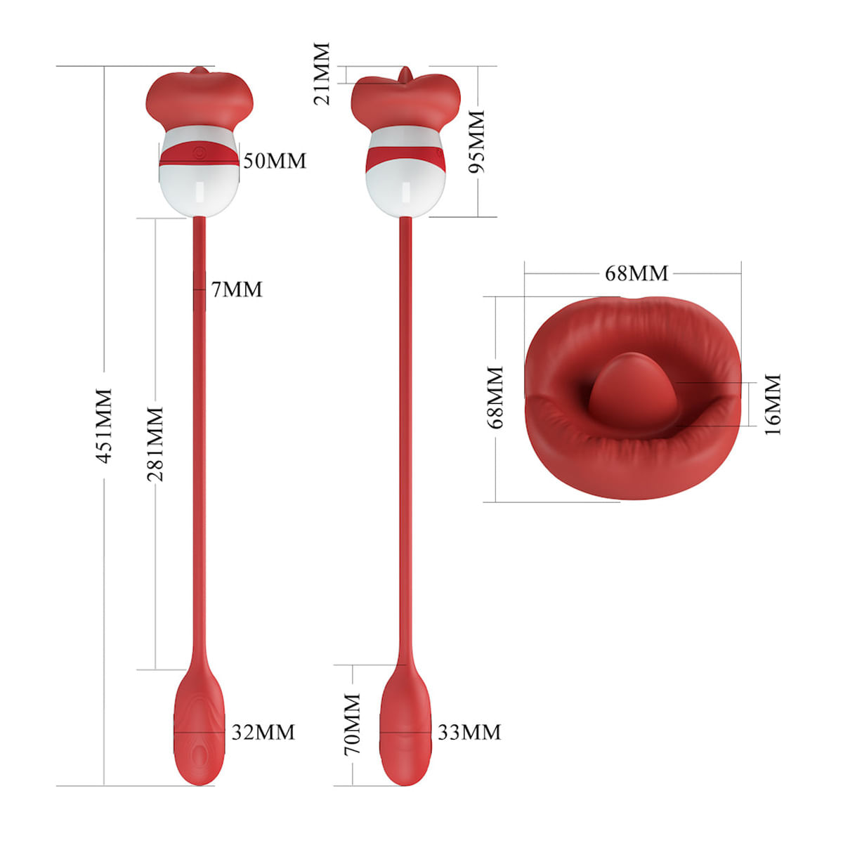 Vibrador Duplo Flexível com Língua e Bullet com 5 modos de movimento Aliyah Vip Mix
