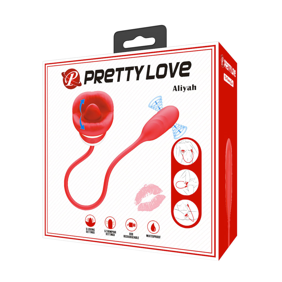 Vibrador Duplo Flexível com Língua e Bullet com 5 modos de movimento Aliyah Vip Mix
