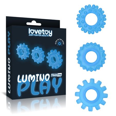 Kit de Anéis Penianos Luminosos Lumino Play Penis Ring