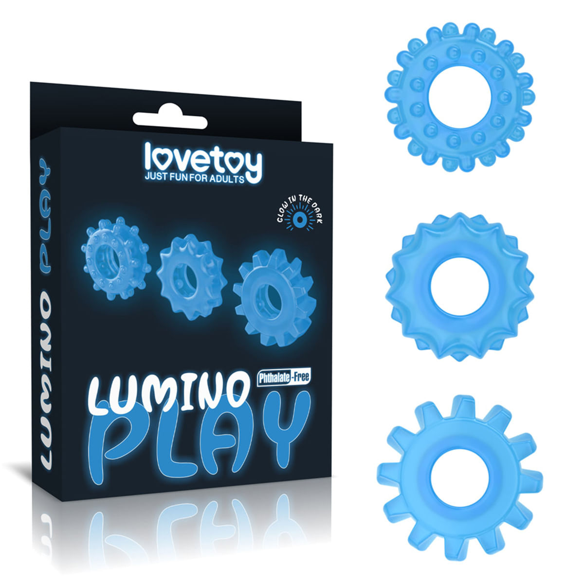 Kit de Anéis Penianos Luminosos Lumino Play Penis Ring