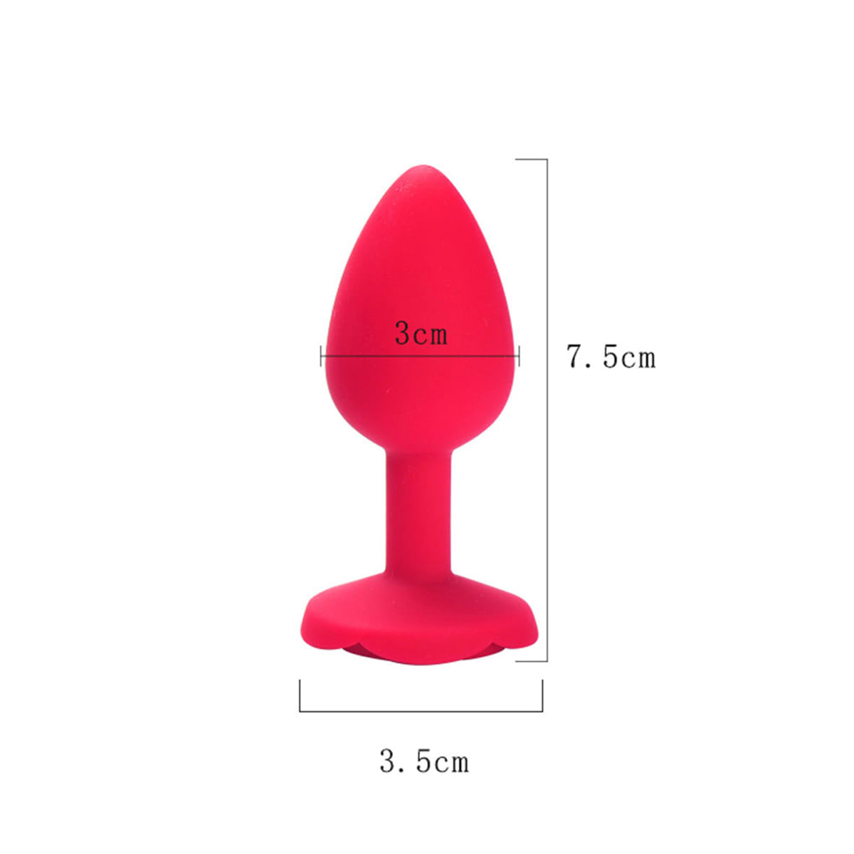 Plug Anal em Silicone com Base de Flor Tamanho P Vip Mix