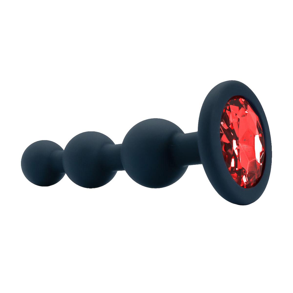 Plug Anal Escalonado em Silicone com Base de Pedra Vip Mix Plug Anal Escalonado em Silicone com Base de Pedra Vip Mix
