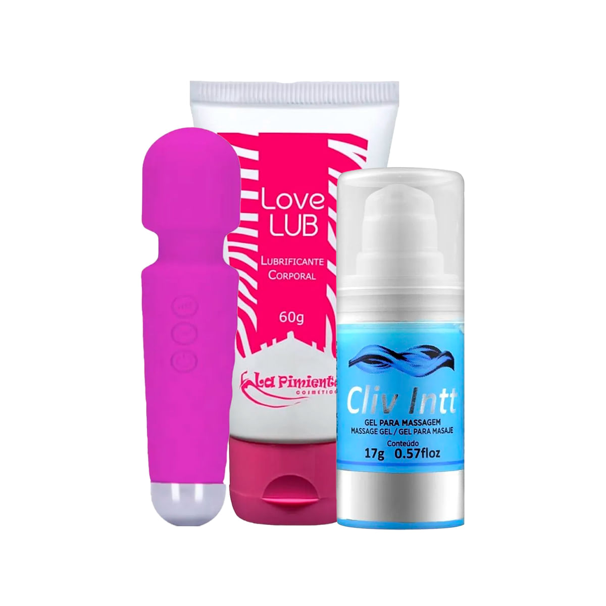 Kit Promocional Cliv Intt Dessensibilizante Love Lub Lubrificante e Varinha Mágica - 5 Por Cliente