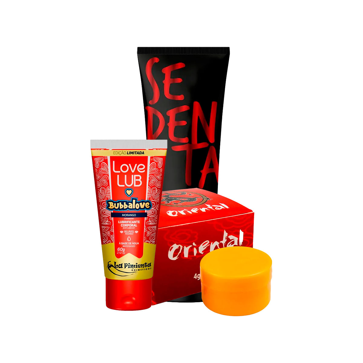 Kit Promocional Pomada Oriental Love Lub Bubbalove Lubrificante e Sedenta Por Sexo - 5 Por Cliente