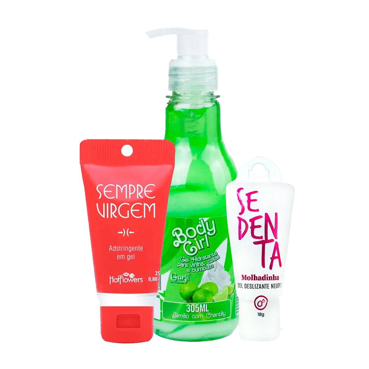 Kit Promocional com Body Girl Sempre Virgem e Sedenta Molhadinha - 5 Por Cliente
