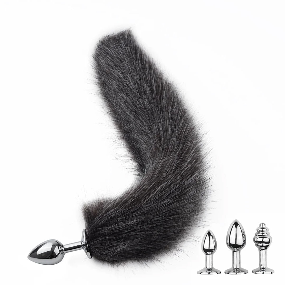 Kit Plug Anal de Rabo 3 Peças Me Ame Love