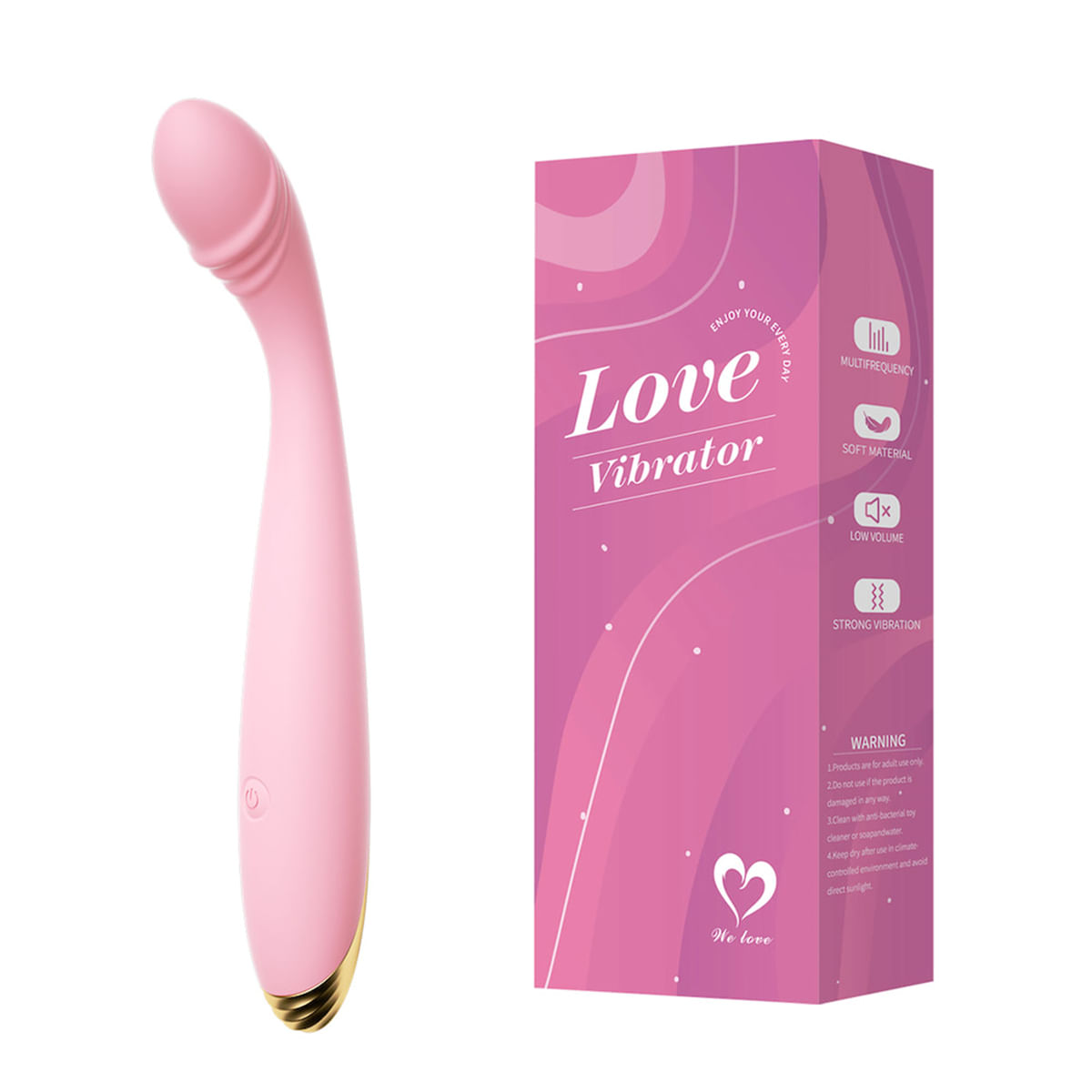 Vibrador para Ponto G com Glande Saliente Recarregável e 10 Modos de Vibração LILO Vip Mix