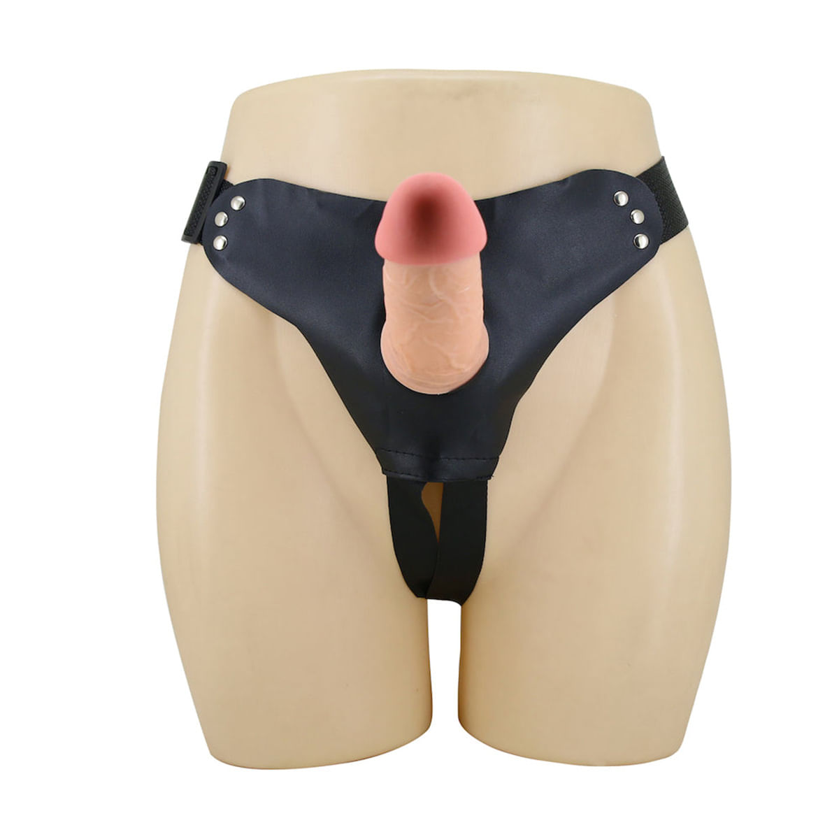 Rabbit Dildo Cinta Ajustável com Capa Peniana e Estimulador Clitoriano Vip Mix