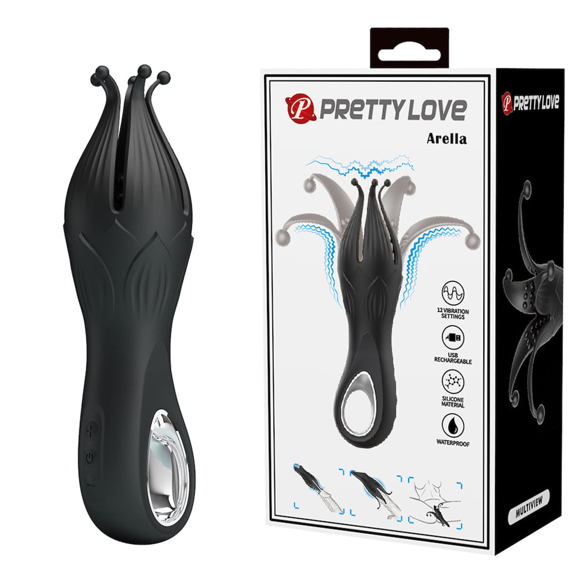 Vibrador Masculino 2 in 1 com 12 Modos de Vibração Arella Vip Mix