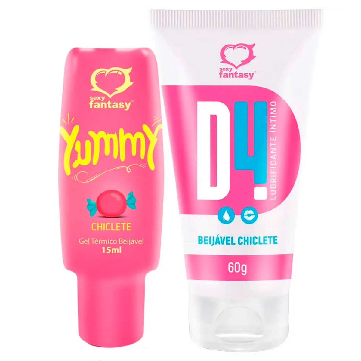 Kit Promocional com Yummy Chiclete e Lubrificante D4 Chiclete