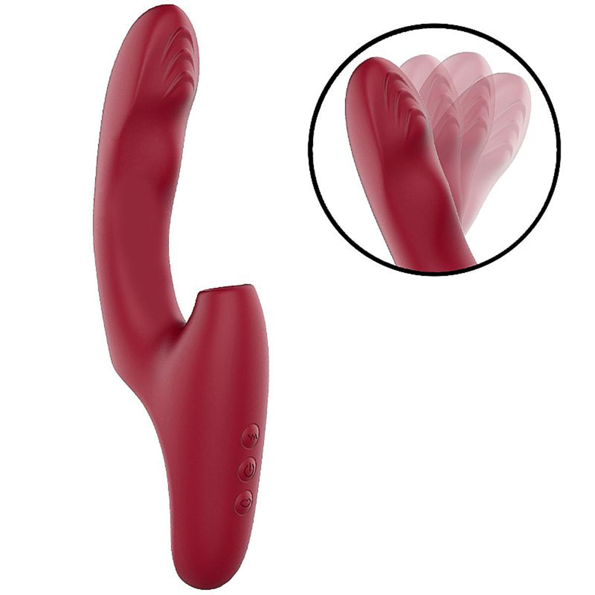 Vibrador de Ponto G e Clitóris com Pulsação e Dedilhar Sexy Import