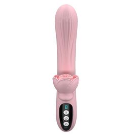 Vibrador de Ponto G com Estimulador de Clitoris em Formato de Rosa Sexy Import