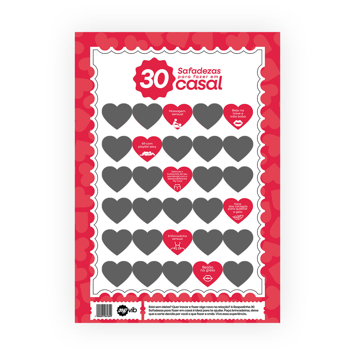Raspadinha 30 Safadezas para Fazer em Casal 60X45CM MyVib Raspadinha 30 Safadezas para Fazer em Casal 60X45CM MyVib