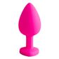 Plug Anal em Silicone com Pedra em Formato de Coração Médio Vip Mix