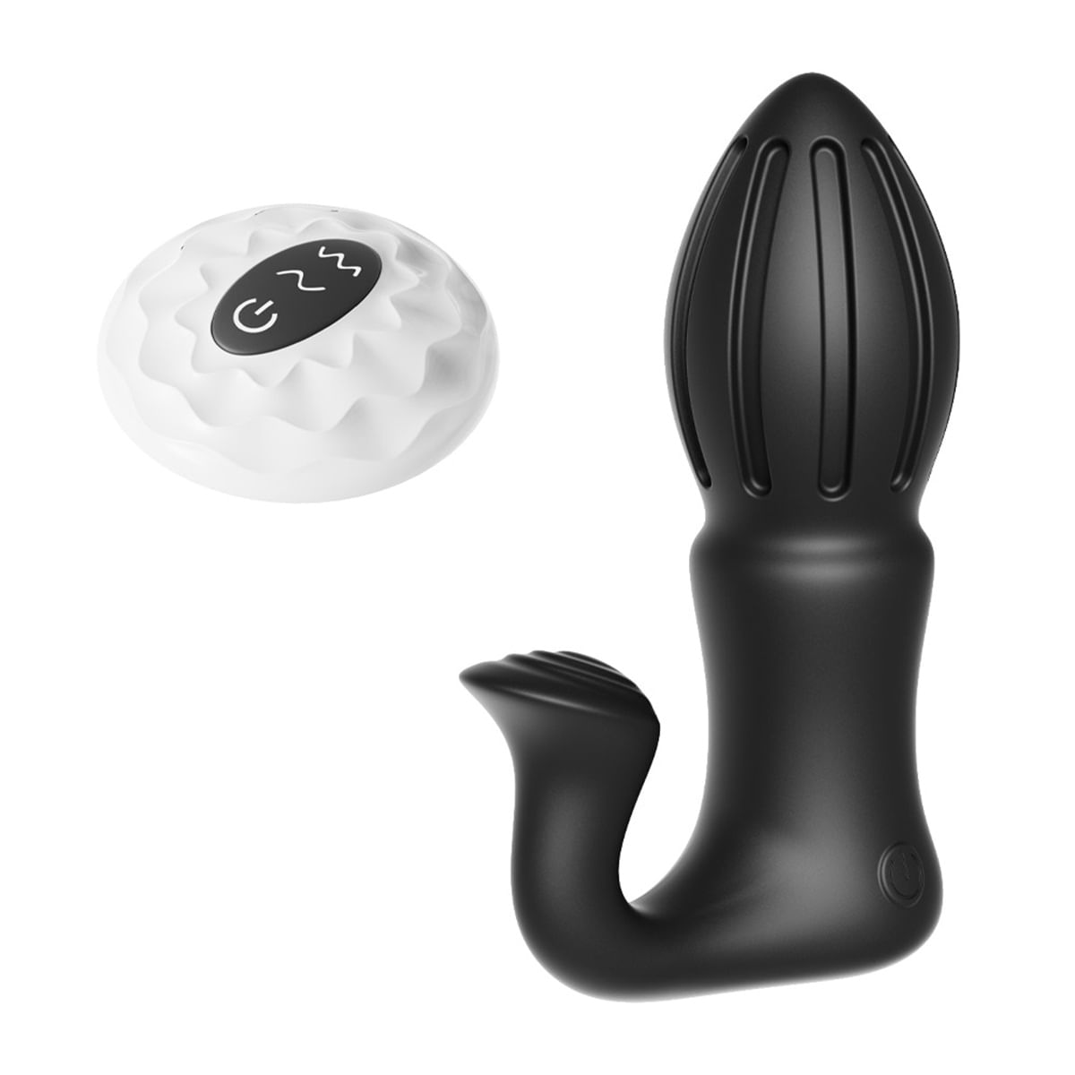 Plug Anal com Motor Duplo com 7 Modos de Vibração e Controle Remoto Vip Mix Plug Anal com Motor Duplo com 7 Modos de Vibração e Controle Remoto Vip Mix