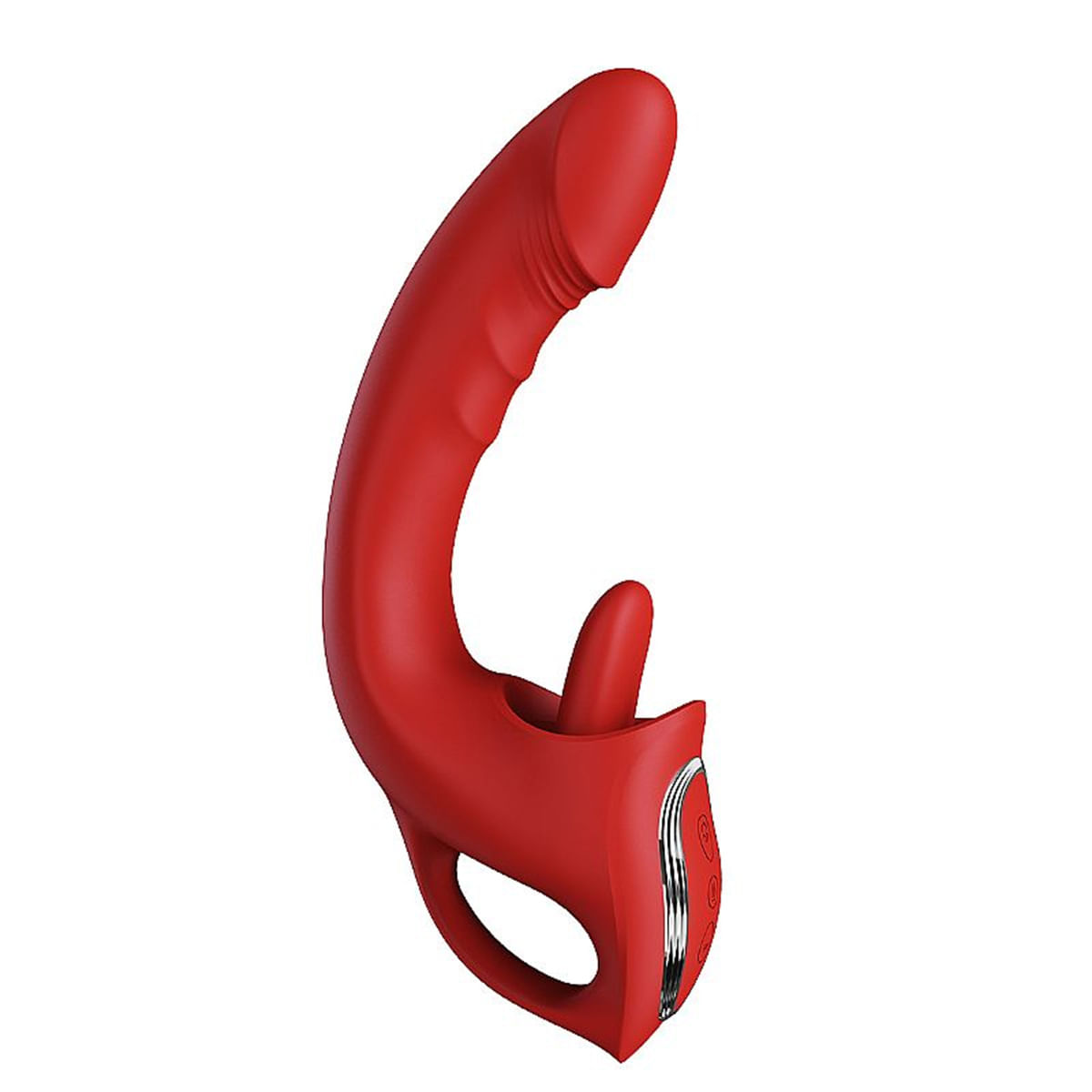 Vibrador de Ponto G e Clitóris com estimulador de Língua Vai e Vem Sexy Import