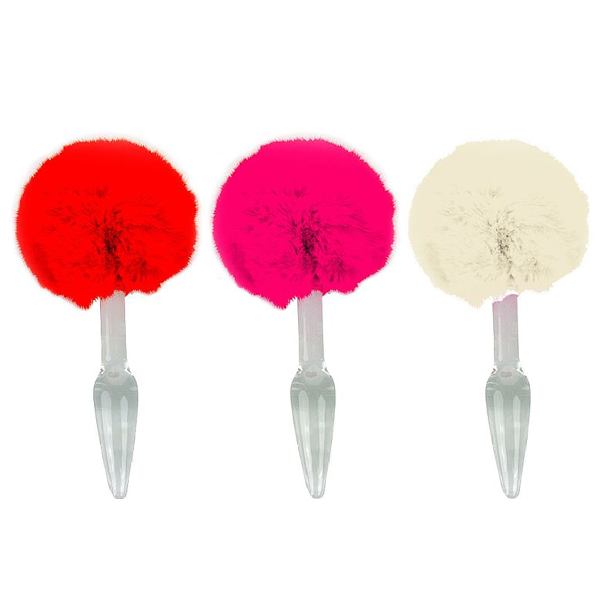 Plug Anal de Vidro com Pompom de Coelho 18,0x1,4cm Sexy Import