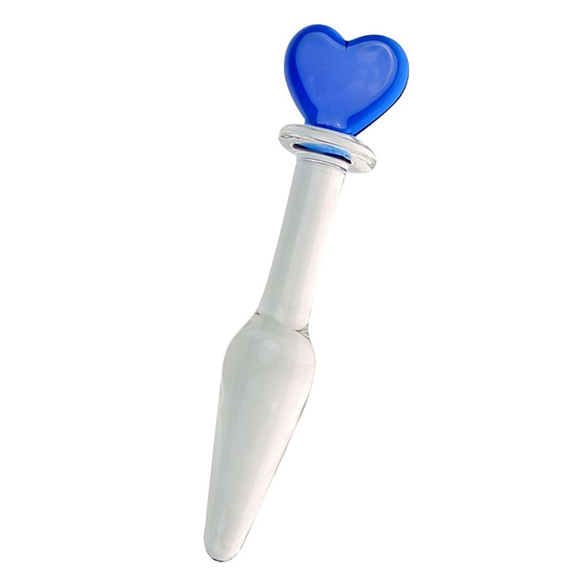 Plug Anal de Vidro com Base de Coração 14,5X2,5CM Sexy Import