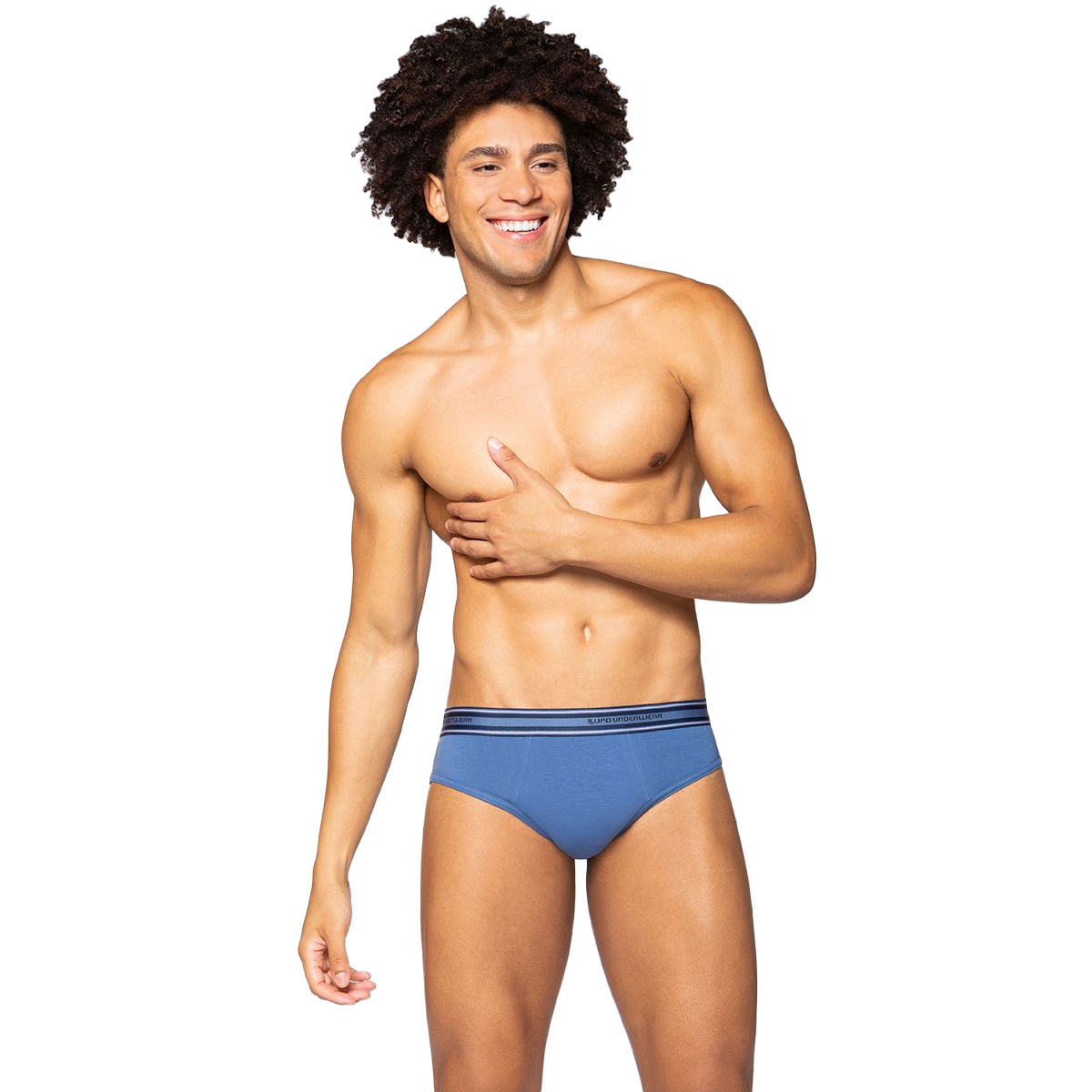 Cueca Slip de Algodão com Elastano Lupo