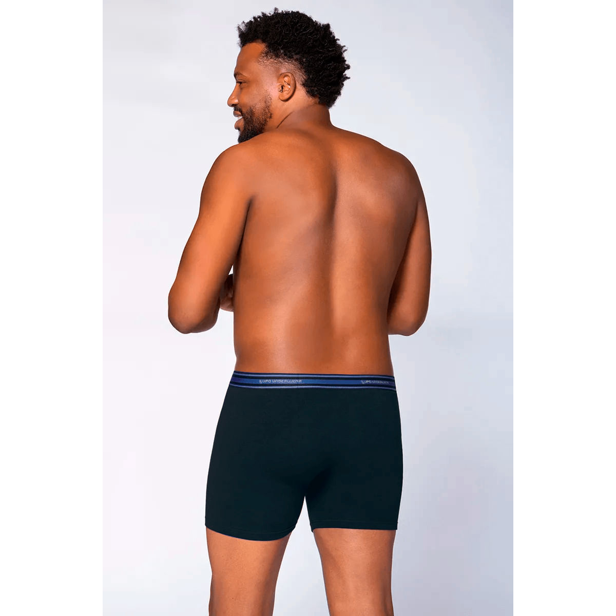 Cueca Boxer Plus Size de Algodão com Elastano Lupo