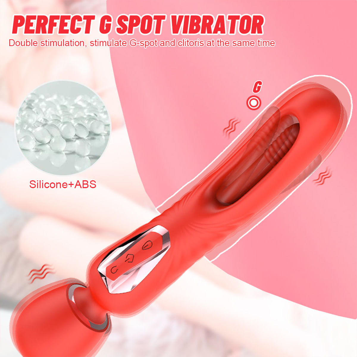 Vibrador Varinha Mágica Dennis Recarregável para Ponto G e estimulação de Clitóris Vip Mix