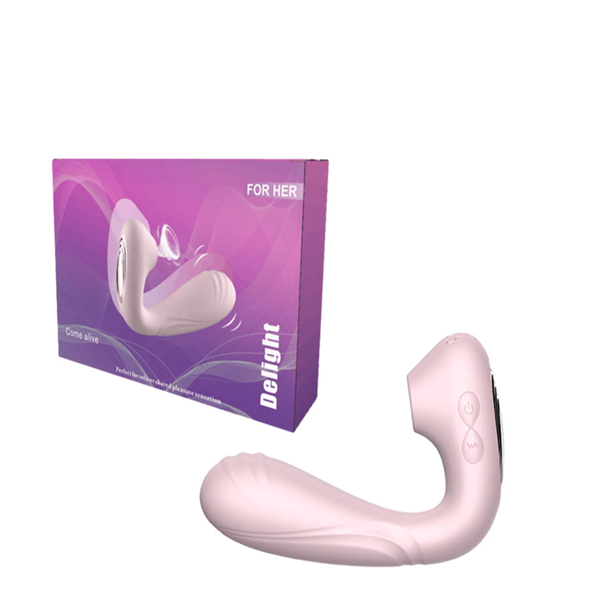 Vibrador de ponto G com Estimulador de Clitoris Vip Mix