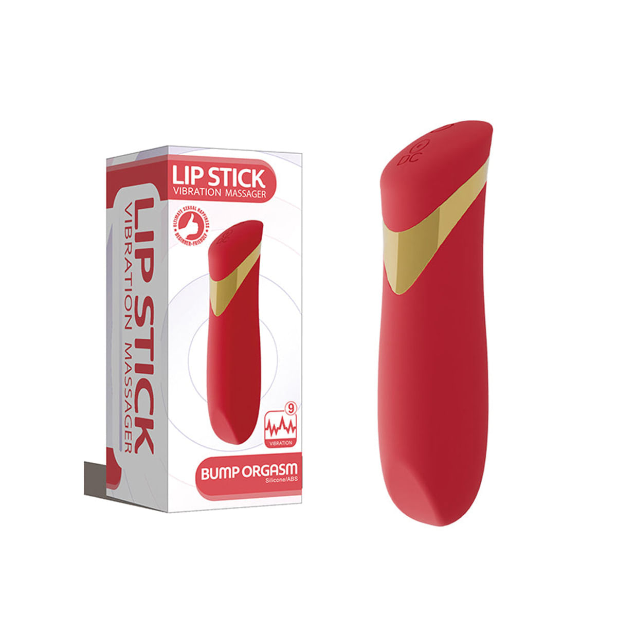 Mini vibrador em Formato de Batom com 9 Modos de Vibração Vip Mix