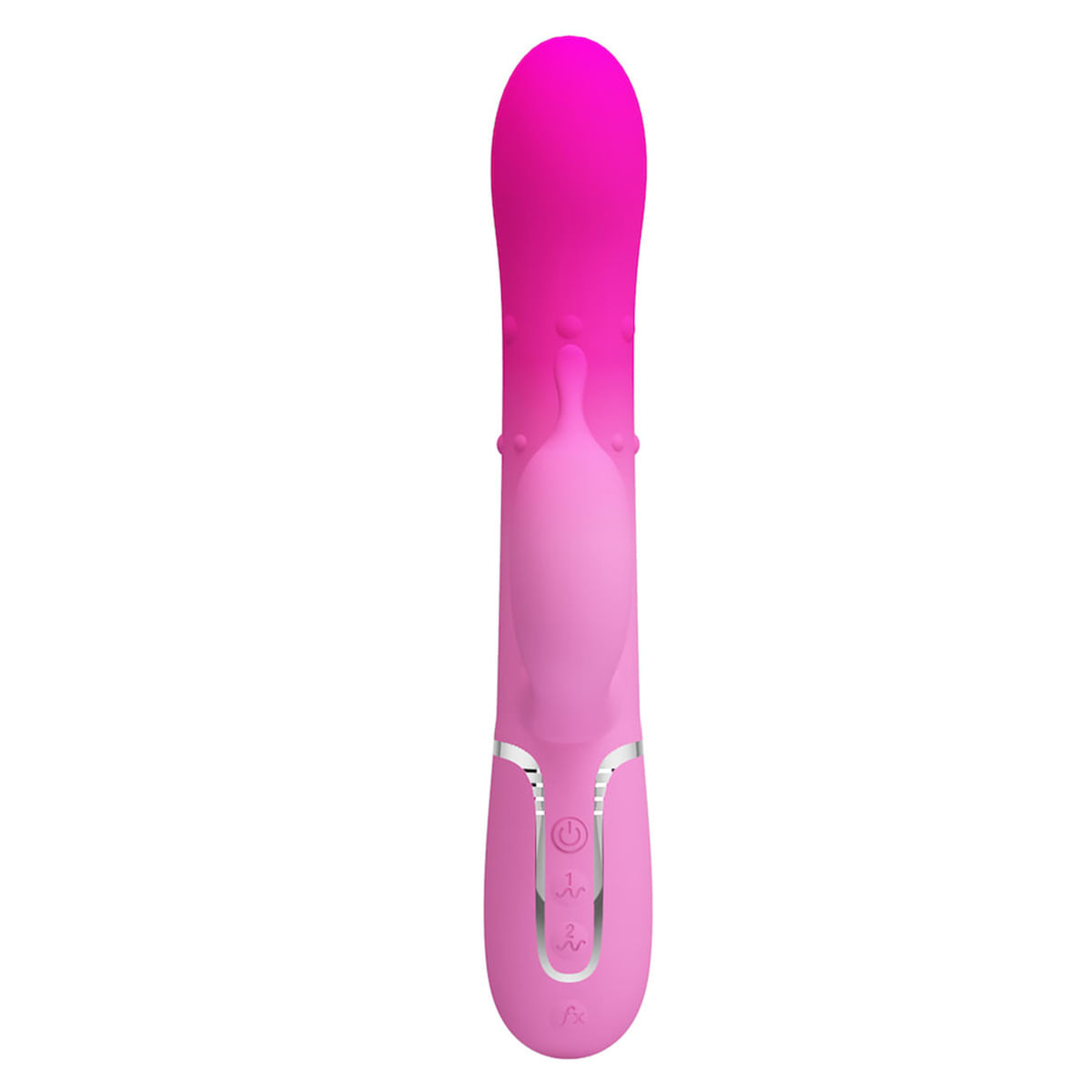 Vibrador Rabbit com Texturas Esféricas e Estimulador Clitoriano Shima Vip Mix Vibrador Rabbit com Texturas Esféricas e Estimulador Clitoriano Shima Vip Mix