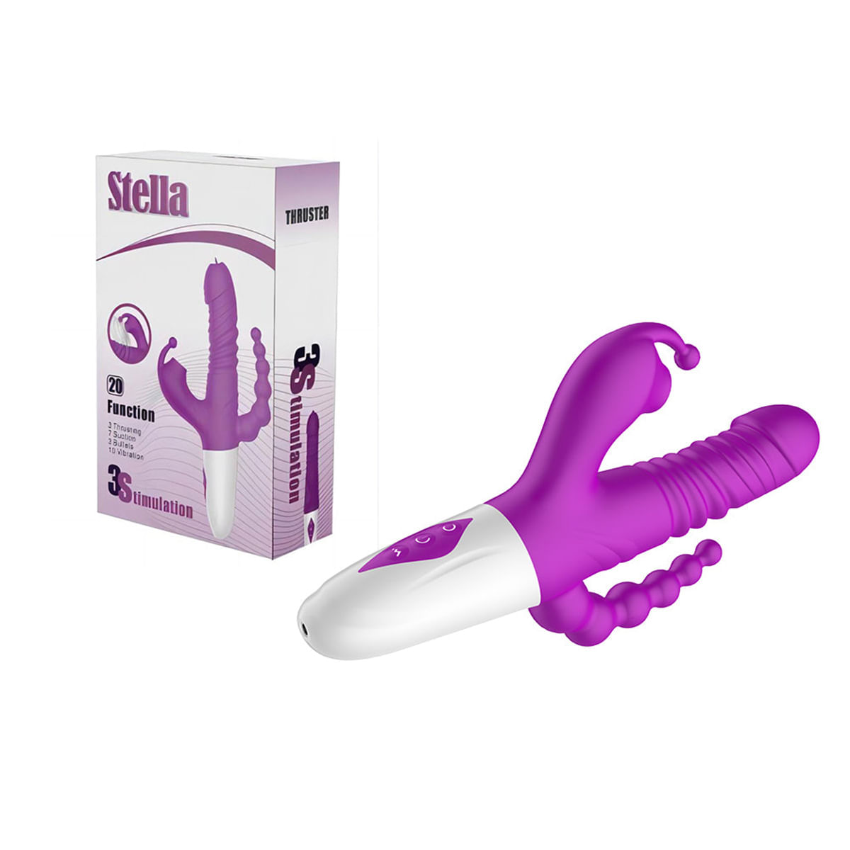 Vibrador Triplo Stella Vip Mix