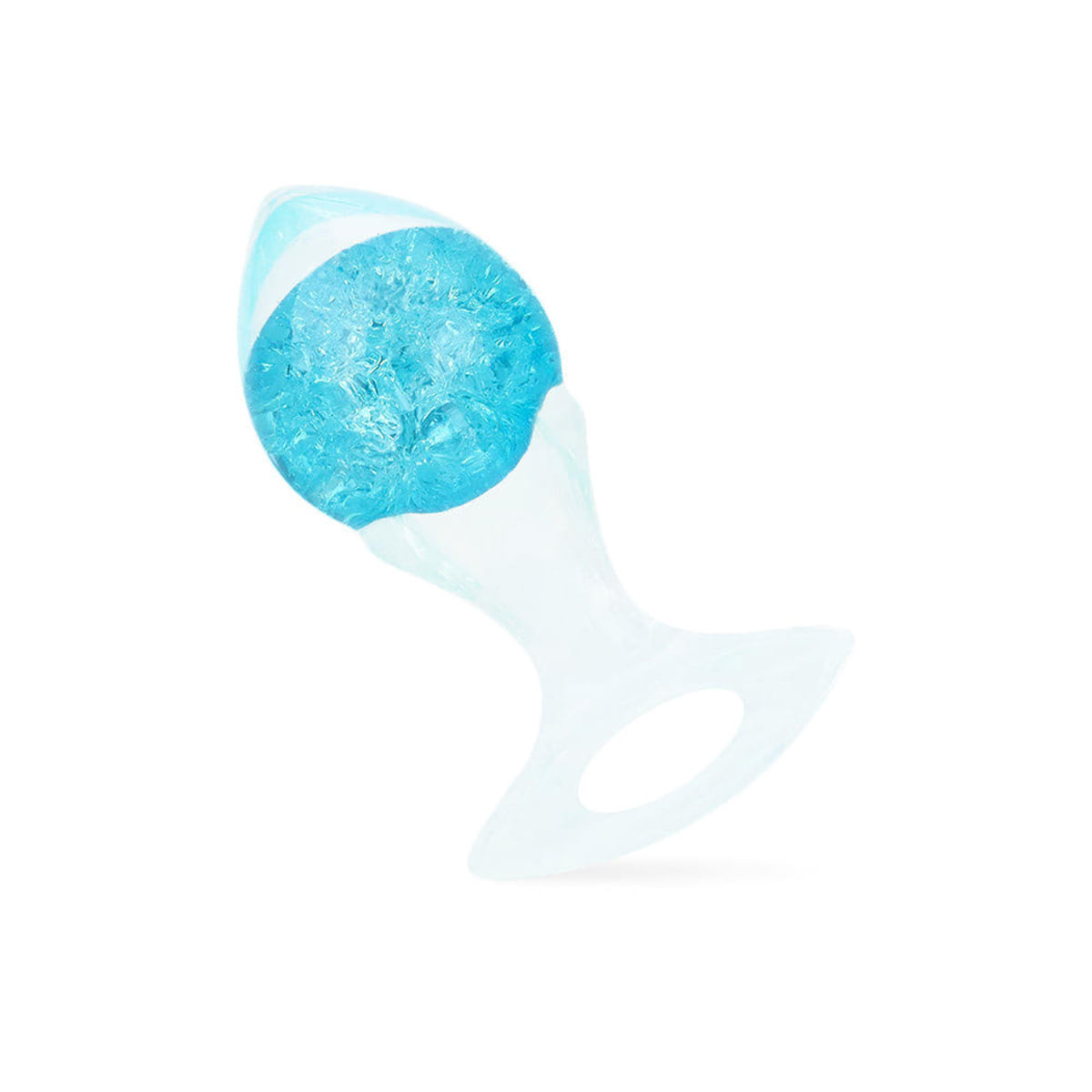 Plug Anal de Silicone com Esfera de Vidro Interna e Alça Tamanho M Vip Mix Plug Anal de Silicone com Esfera de Vidro Interna e Alça Tamanho M Vip Mix