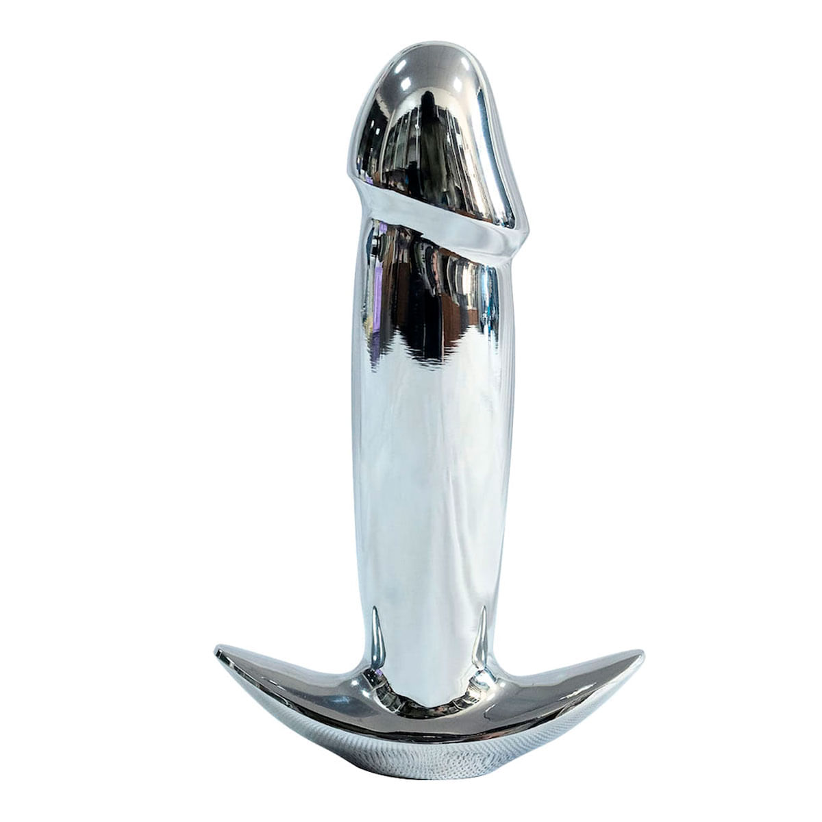 Plug Anal em Aço em Formato de Pênis com 10 Modos de Vibração Vip Mix Plug Anal em Aço em Formato de Pênis com 10 Modos de Vibração Vip Mix