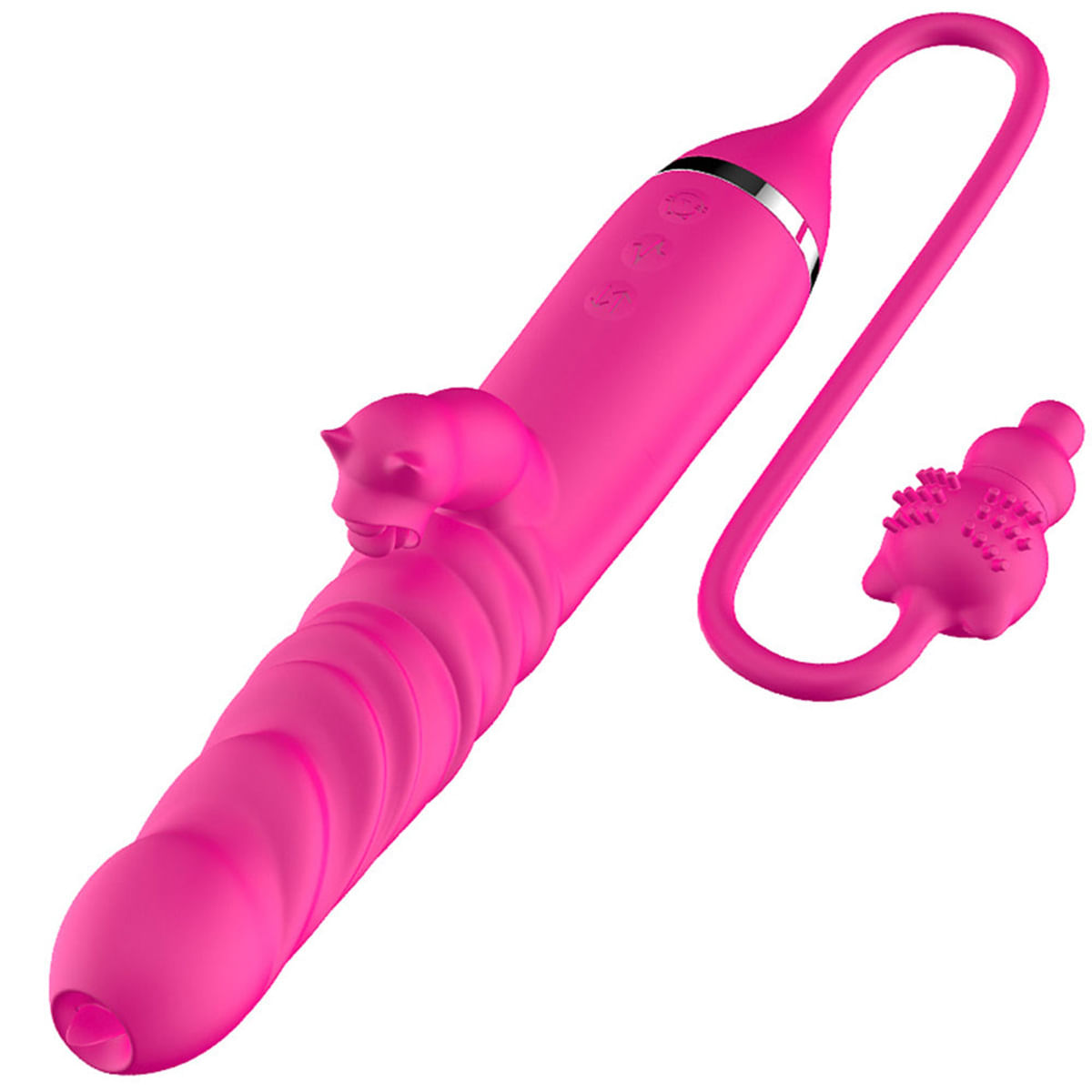 Vibrador Tripla Estimulação Vai e Vem Vip Mix Vibrador Tripla Estimulação Vai e Vem Vip Mix