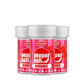Trio Pomocional com Pepper Ball Bolinha Explosiva Morango - 5 Por Cliente