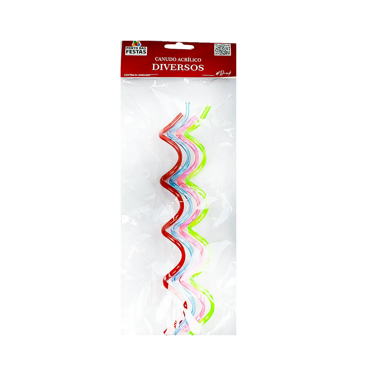 Canudo Acrilico Ondulado Divertido 23CM com 4 Unidades Ponto das Festas - Canudo de Acrilico Ondulado Divertido 23CM Ponto das Festas Canudo Acrilico Ondulado Divertido 23CM com 4 Unidades Ponto das Festas - Canudo de Acrilico Ondulado Divertido 23CM Ponto das Festas