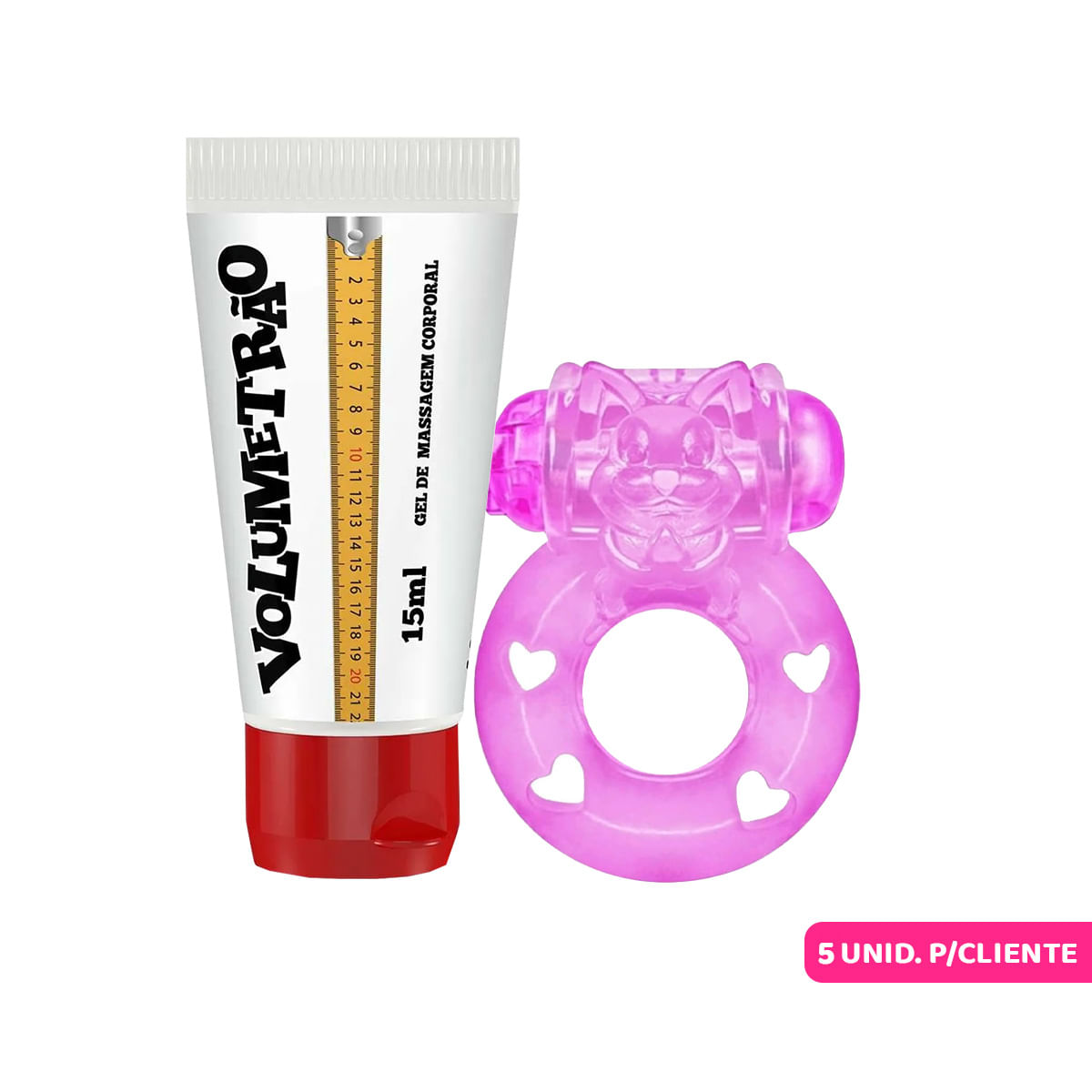 Duplinha Promocional com Gel Vasodilatador Volumetrão e Anel Peniano - 5 por Cliente