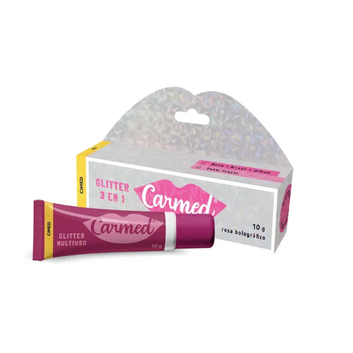 Carmed Hidratante Labial Efeito Glitter 3 em 10g Cimed