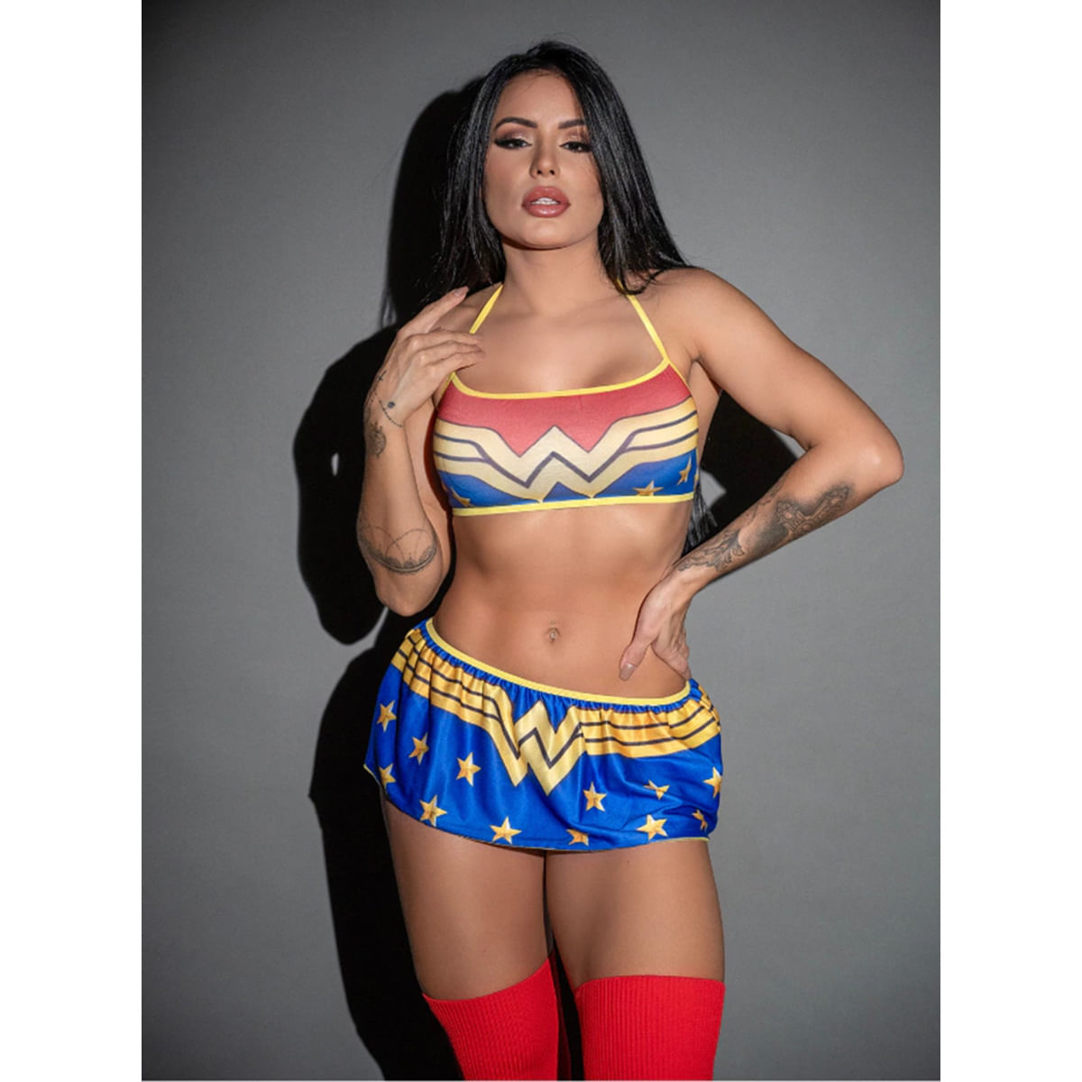 Fantasia Fetiche Mulher Maravilha Pimenta Sexy