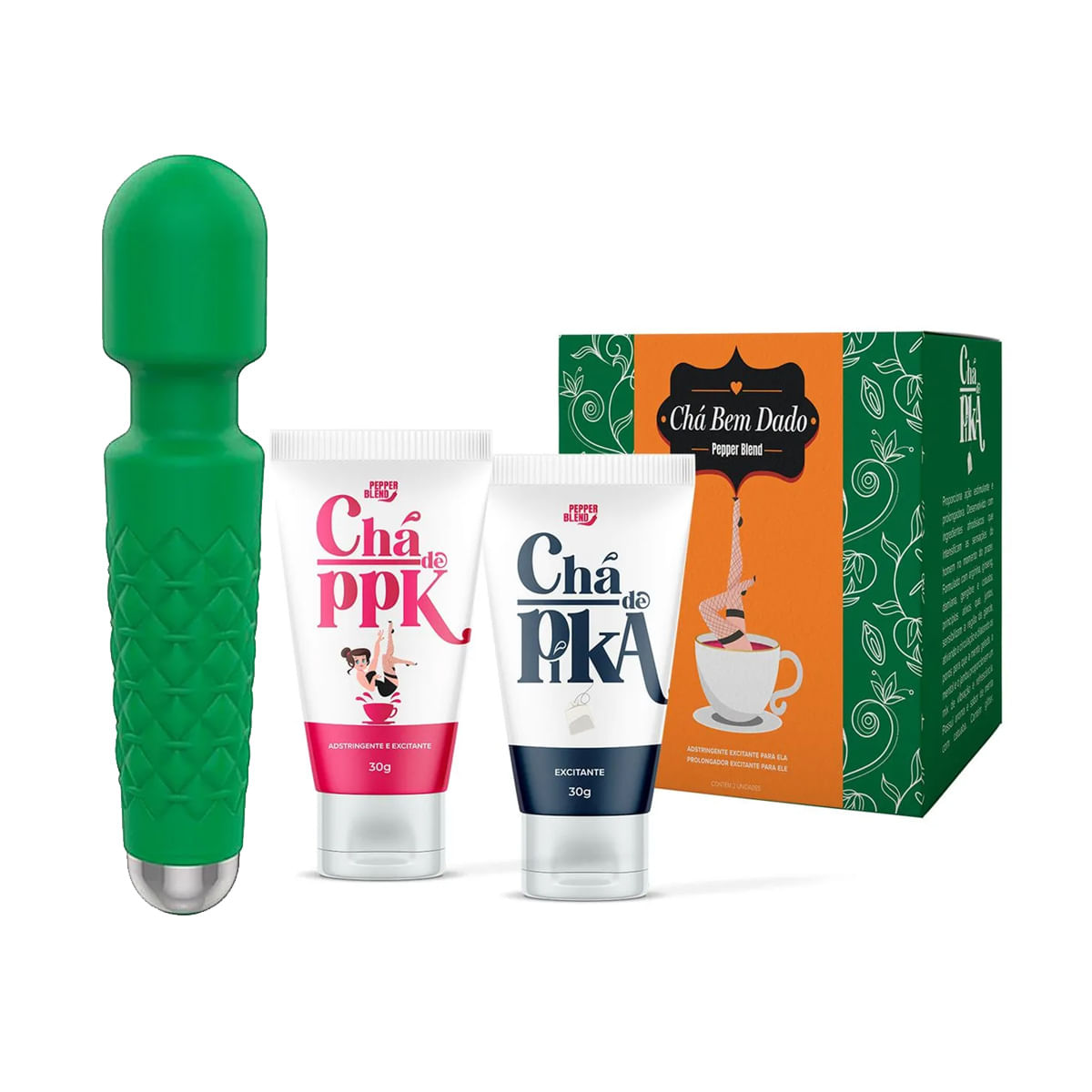 Kit Promocional com Kit Cha de PPK Bem Dado e Green Baby Varinha Mágica - 5 por Cliente