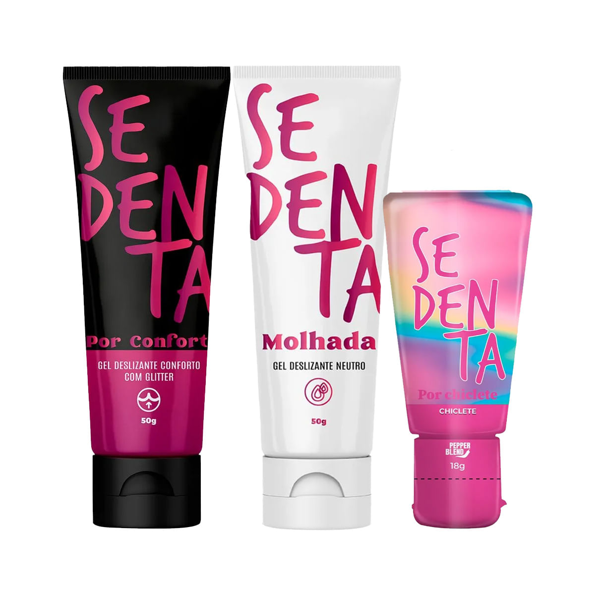 Kit Promocional com Sedenta Por Conforto Sedenta Molhada e Sedenta por Chiclete - 5 por Cliente