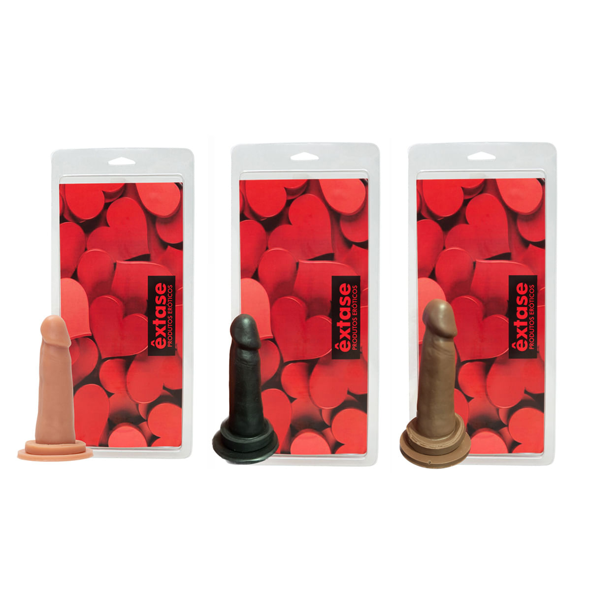 Prótese Realística com Ventosa 13 x 3,5cm Êxtase