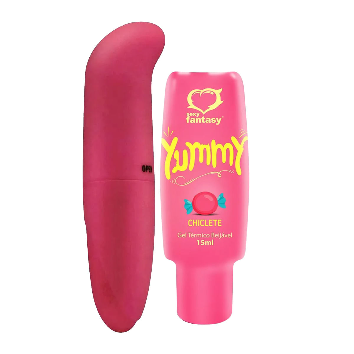 Duplinha Promocional com Vibrador ponto G em ABS e Yummy Gel Térmico
