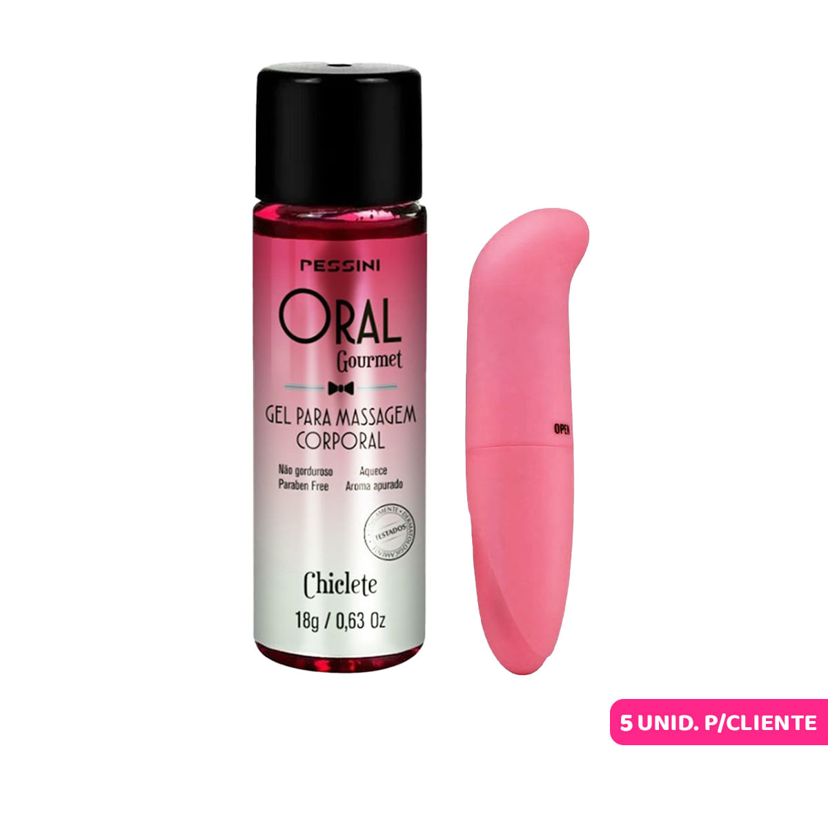 Duplinha Promocional com Vibrador ponto G em ABS e Oral Gourmet