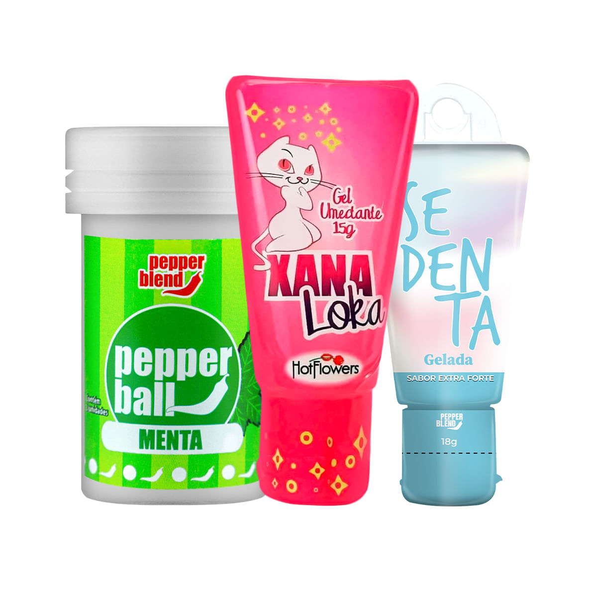 Kit Promocional com Xana Loka Pepper Ball Bolinha Explosiva e Sedenta Gelada
